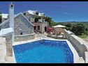 Maisons de vacances Mari 1 - with pool: H(6+1) Donji Humac - Île de Brac  - Croatie  - piscine