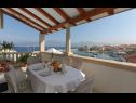 Appartements Josip - Apartment with Panoramic Sea view: A1(5) Postira - Île de Brac  - Appartement - A1(5): terrasse
