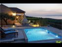 Maisons de vacances Ita - with pool and view: H(4+1) Postira - Île de Brac  - Croatie  - piscine