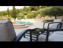 Maisons de vacances Nave - private pool: H(4+1) Postira - Île de Brac  - Croatie  - H(4+1): terrasse de jardin