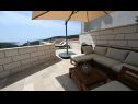Maisons de vacances Lana - panoramic sea view: H(4+2) Selca - Île de Brac  - Croatie  - H(4+2): terrasse