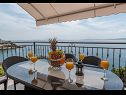 Appartements Daniela - terrace with amazing sea view A1(6) Okrug Gornji - Île de Ciovo  - vue de la terrasse