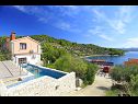 Maisons de vacances Niso - with pool H(12+2) Baie Mikulina luka (Vela Luka) - Île de Korcula  - Croatie  - maison