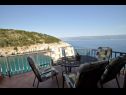 Maisons de vacances Bernardica - on cliffs above sea: H(6+2) Vrbnik - Île de Krk  - Croatie  - vue de la terrasse (maison et environs)
