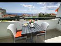 Appartements Gianni - modern & great location: SA1(2), A2(2+2), A3(2+2) Makarska - Riviera de Makarska  - Appartement - A2(2+2): terrasse