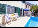 Maisons de vacances Ned H(4+1) Tucepi - Riviera de Makarska  - Croatie  - piscine