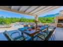 Maisons de vacances Rusti - with pool: H(6) Vrgorac - Riviera de Makarska  - Croatie  - H(6): terrasse