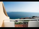 Appartements Nina - sea view family apartments SA1A(3), A1Donji(2+1), A3(6), A4(4+1), A5(6), A6(4) Celina Zavode - Riviera de Omis  - Appartement - A6(4): vue de la terrasse