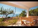 Appartements May - with sea view: A1(2+2), A2(6)  Marusici - Riviera de Omis  - terrasse (maison et environs)