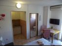 Appartements Don - 90m from the sea: A4(5), SA1 2S(2), SA2 2R(2) Dinjiska - Île de Pag  - Studio appartement - SA2 2R(2): cuisine salle à manger