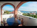 Appartements BRANO - with swimming pool A9(8+2), A10(4+2), SA11(5), SA12(5) Novalja - Île de Pag  - Appartement - A9(8+2): balcon