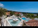 Maisons de vacances Three holiday homes: H1 Azur (4), H2 Wood (4), H3 Ston (4+2) Orebic - Péninsule de Peljesac  - Croatie  - vue sur la mer (maison et environs)