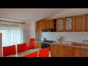 Appartements Jase - 30 m from beach : SA1-crvena kuhinja(2), A2(4), SA3(2+1), SA4-bijela kuhinja(2) Lukovo Sugarje - Riviera de Senj  - Appartement - A2(4): cuisine salle à manger