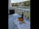 Appartements Dragi - at the beach & parking: A1(2+2), A2(2+1) Baie Kanica (Rogoznica) - Riviera de Sibenik  - Croatie  - Appartement - A1(2+2): terrasse