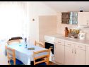 Appartements Mirni - 5 m from sea: A1(2+1) Luka (Île de Prvic) - Riviera de Sibenik  - Appartement - A1(2+1): cuisine salle à manger