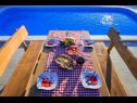 Maisons de vacances Pax - with pool: H(4+2) Marina - Riviera de Trogir  - Croatie  - H(4+2): cour