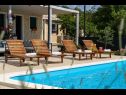 Maisons de vacances Pax - with pool: H(4+2) Marina - Riviera de Trogir  - Croatie  - terrasse