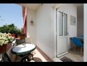 Appartements Mare - 30 m from pebble beach: SA1(2), SA2(2), A3(4), A4(4), A5(8) Seget Vranjica - Riviera de Trogir  - Studio appartement - SA2(2): terrasse