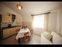 Appartements Ivan Z - 10 m from sea: A3(2), A4(2) Seline - Riviera de Zadar  - Appartement - A4(2): cuisine salle à manger