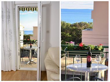 Appartements Zrine - comfortable with a balcony: A1(2+2) Makarska - Riviera de Makarska 
