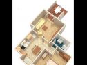 Appartements et chambres Cvita - 150 m from pebble beach: SA1(2), A2(2+1), SA3(2), A4(4) Bol - Île de Brac  - Appartement - A2(2+1): plan d'étage
