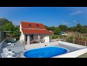 Maisons de vacances Baras garden - house with pool : H (4+2) Mirca - Île de Brac  - Croatie  - maison