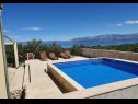 Maisons de vacances Mario - with pool & sea view: H(4+2) Supetar - Île de Brac  - Croatie  - piscine &agrave; ciel ouvert (maison et environs)