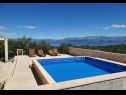 Maisons de vacances Mario - with pool & sea view: H(4+2) Supetar - Île de Brac  - Croatie  - H(4+2): piscine