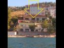 Appartements Vini - by the sea: A1(2+2), A2(2), A3(4), A4(4), A5(2+2), A6(2+2) Mastrinka - Île de Ciovo  - maison