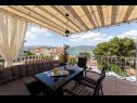 Appartements Nick - jacuzzi & seaview: A1(4+1) Mastrinka - Île de Ciovo  - Appartement - A1(4+1): vue de la terrasse
