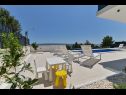 Maisons de vacances Maca - pool an view: H(8) Okrug Gornji - Île de Ciovo  - Croatie  - cour