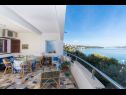 Appartements Duga - beachfront & seaview : A1(4+1), A2(4+1) Okrug Gornji - Île de Ciovo  - Appartement - A1(4+1): vue de la terrasse
