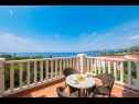 Appartements et chambres Villa Bouganvillea - sea view & garden: A1 Deluxe (2+1), A2 Superior (2+1), A3 Comfort (2+1), A4 Premium (2+1), R1 Deluxe (2), R2 Comfort (2) Mlini - Riviera de Dubrovnik  - Appartement - A1 Deluxe (2+1): vue de la terrasse