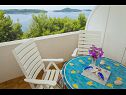 Appartements Ante - 50m from beach; A6(4+1), SA8(2+1) Priscapac - Île de Korcula  - Appartement - A6(4+1): terrasse