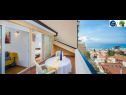 Appartements Suzi - beautiful view and cosy: A1 crvena kuhinja(2+2), A2(2+2) Baska Voda - Riviera de Makarska  - Appartement - A1 crvena kuhinja(2+2): terrasse