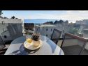 Appartements Villa Esse - heated pool & seaview: A1(2+2), A2(4+2), A3(2+2), A4(4+2), A5(2+2) Baska Voda - Riviera de Makarska  - Appartement - A1(2+2): vue de la terrasse