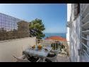 Appartements et chambres Vedra - free parking and close to the beach A1 (2+1), SA2 - B(2+1), C3 (2), D4 (2+1), E5 (2+1) Baska Voda - Riviera de Makarska  - Appartement - E5 (2+1): terrasse