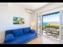 Appartements Horizont - 150 m from pebble beach: A1-Filip(4+2), A2-Mario(4+2) Brist - Riviera de Makarska  - Appartement - A1-Filip(4+2): séjour