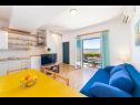 Appartements Horizont - 150 m from pebble beach: A1-Filip(4+2), A2-Mario(4+2) Brist - Riviera de Makarska  - Appartement - A2-Mario(4+2): salle &agrave; manger