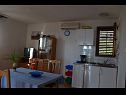 Appartements Jozo - 150 m from pebble beach: A1(2), A2(2), A3(2), A4(4), A5(4) Gradac - Riviera de Makarska  - Appartement - A3(2): cuisine salle à manger