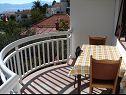 Appartements Biljana - 150m from beach: A1(2+1), A2(2+2), A3(5), A4(2+2) Gradac - Riviera de Makarska  - Appartement - A2(2+2): balcon