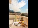 Appartements et chambres Happiness - 70m to the beach: A2(4), SA3(2), R4(2), R5(2), R6(2), R7(2) Tucepi - Riviera de Makarska  - Chambre - R7(2): vue de la terrasse