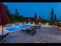 Maisons de vacances Tonci - comfortable & surrounded by nature: H(8+2) Tucepi - Riviera de Makarska  - Croatie  - piscine