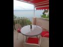 Appartements Mirela - with sea view, balcony: A1(4+1), SA2(2) Pisak - Riviera de Omis  - Appartement - A1(4+1): vue sur la mer