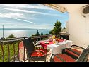 Appartements Franka - beautiful sea view & parking: A1(3), A2(2+2), A3(2+2), A4(3+1) Stanici - Riviera de Omis  - Appartement - A3(2+2): terrasse