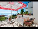 Appartements Franka - beautiful sea view & parking: A1(3), A2(2+2), A3(2+2), A4(3+1) Stanici - Riviera de Omis  - Appartement - A2(2+2): terrasse