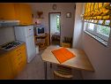 Appartements Daju - 3 colours: A1 plavi(2+2), A2 žuti(4+1), A3 narančasti(2) Zdrelac - Île de Pasman  - Appartement - A3 narančasti(2): cuisine salle à manger