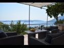Maisons de vacances Jak - sea view: H(4) Orebic - Péninsule de Peljesac  - Croatie  - H(4): terrasse