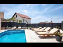 Maisons de vacances Mirka - with heated pool: H(8+2) Baie Stivasnica (Razanj) - Riviera de Sibenik  - Croatie  - piscine