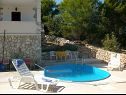 Maisons de vacances Ina - peaceful H Pierida (8+4) Stomorska - Île de Solta  - Croatie  - H Pierida (8+4): piscine (maison et environs)